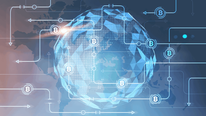 Abstract visualization of interconnected digital blocks forming a secure and decentralized network, representing the blockchain technology fundamental to cryptocurrency operations.